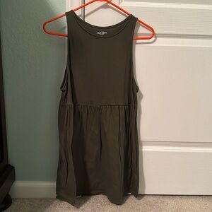 Olive green old navy maternity tank top size large